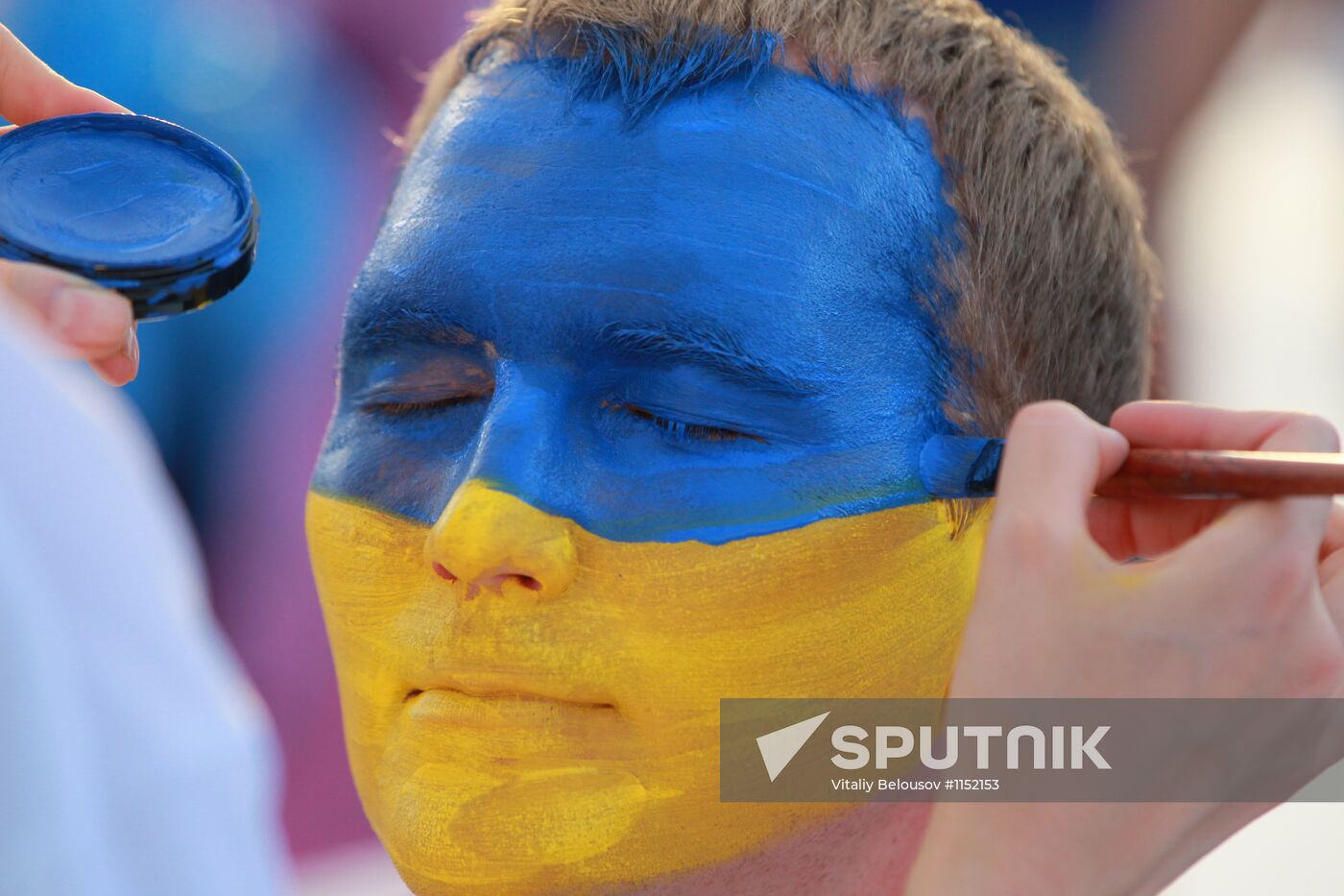 Football fans in Ukraine