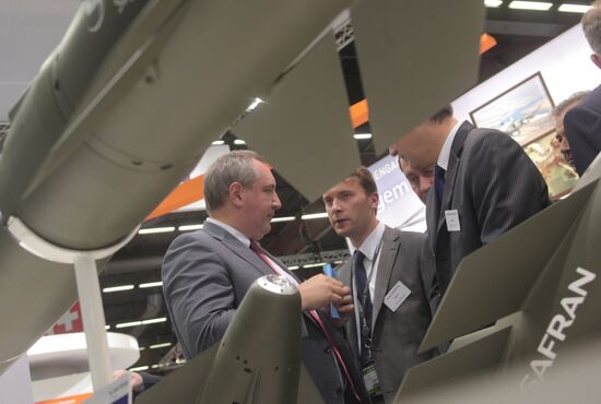Dmitry Rogozin at arms exhibition "Eurosatory 2012" near Paris
