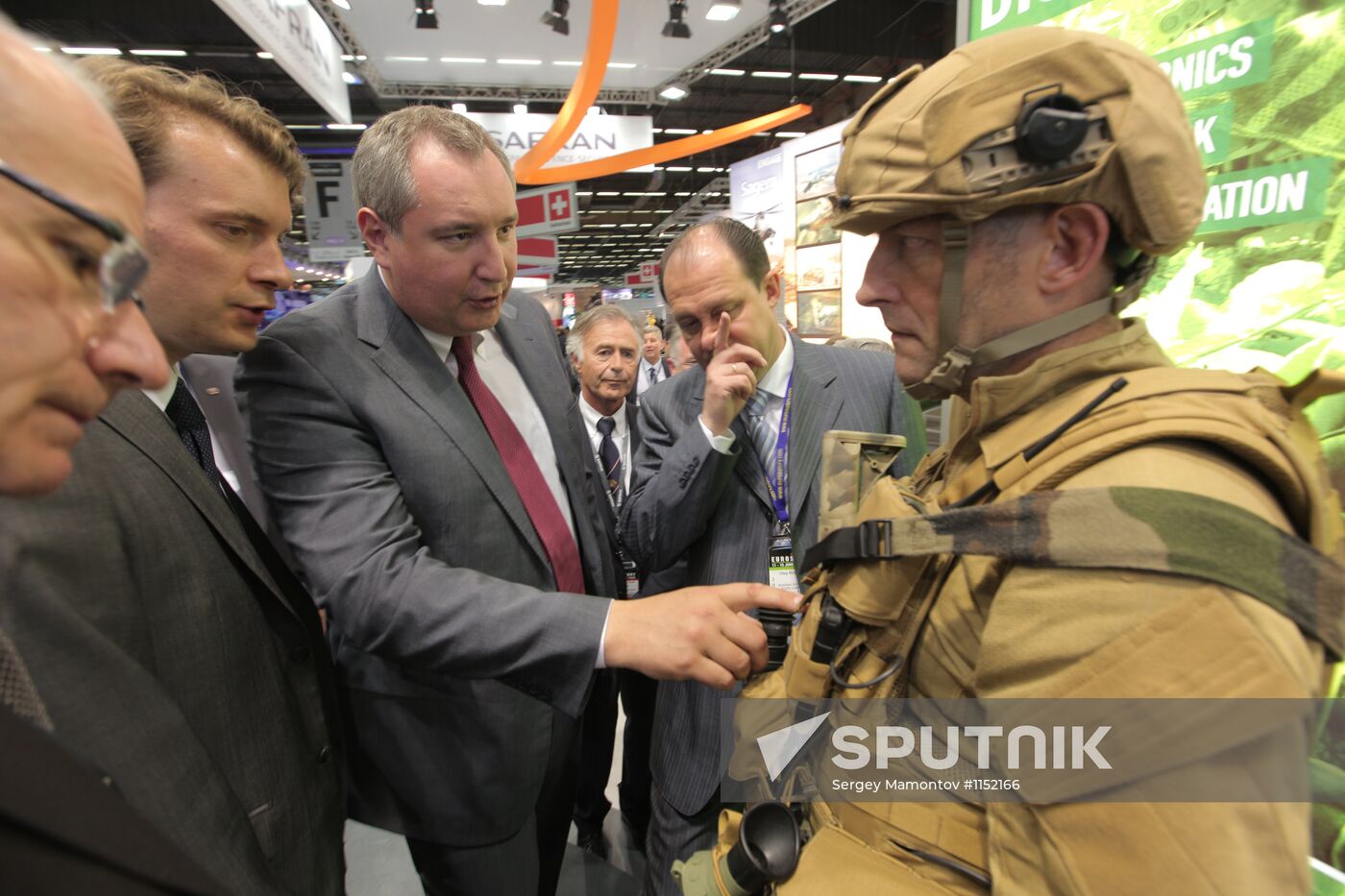 Dmitry Rogozin at arms exhibition "Eurosatory 2012" near Paris
