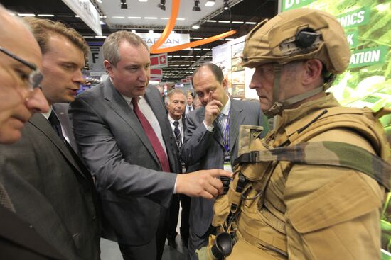 Dmitry Rogozin at arms exhibition "Eurosatory 2012" near Paris