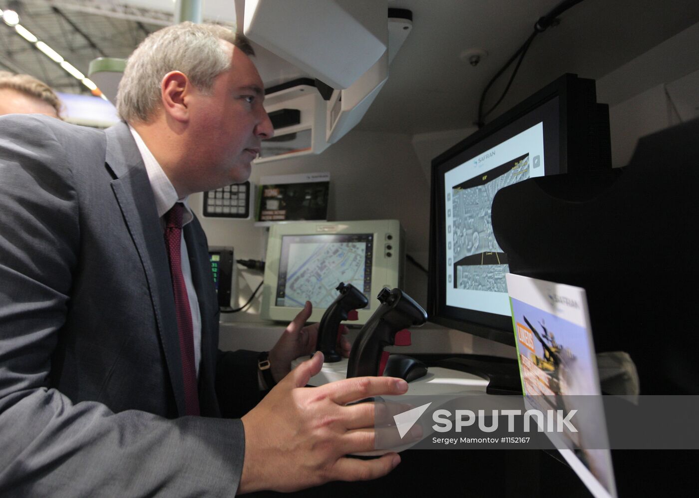 Dmitry Rogozin at arms exhibition "Eurosatory 2012" near Paris
