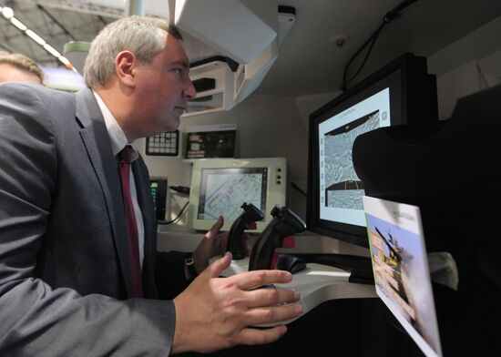 Dmitry Rogozin at arms exhibition "Eurosatory 2012" near Paris