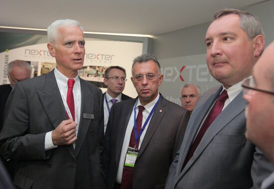 Dmitry Rogozin at arms exhibition "Eurosatory 2012" near Paris
