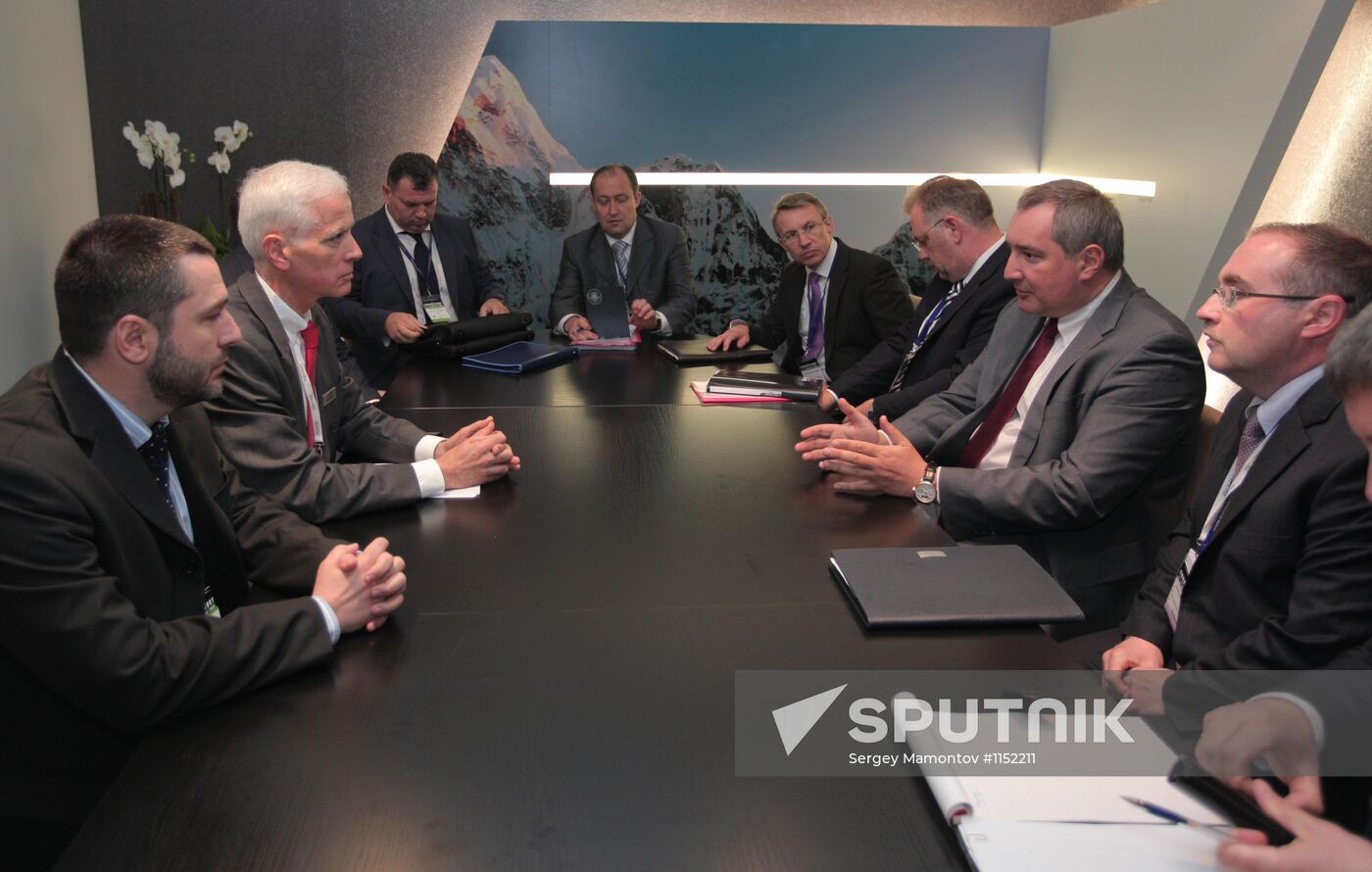 Dmitry Rogozin at arms exhibition "Eurosatory 2012" near Paris