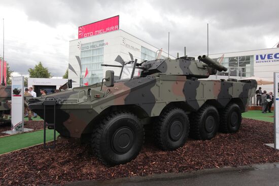 Dmitry Rogozin at arms exhibition "Eurosatory 2012" near Paris
