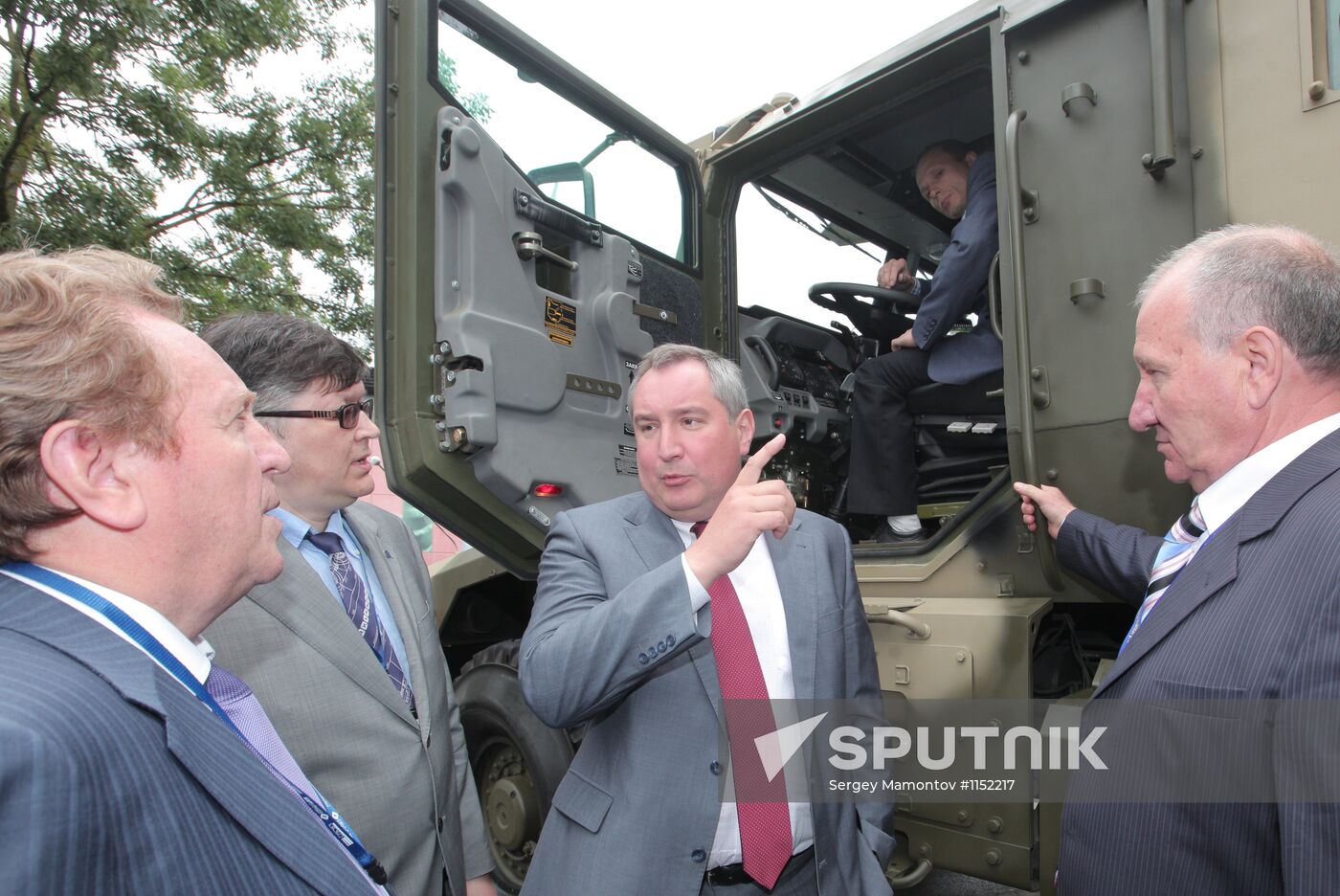Dmitry Rogozin at arms exhibition "Eurosatory 2012" near Paris