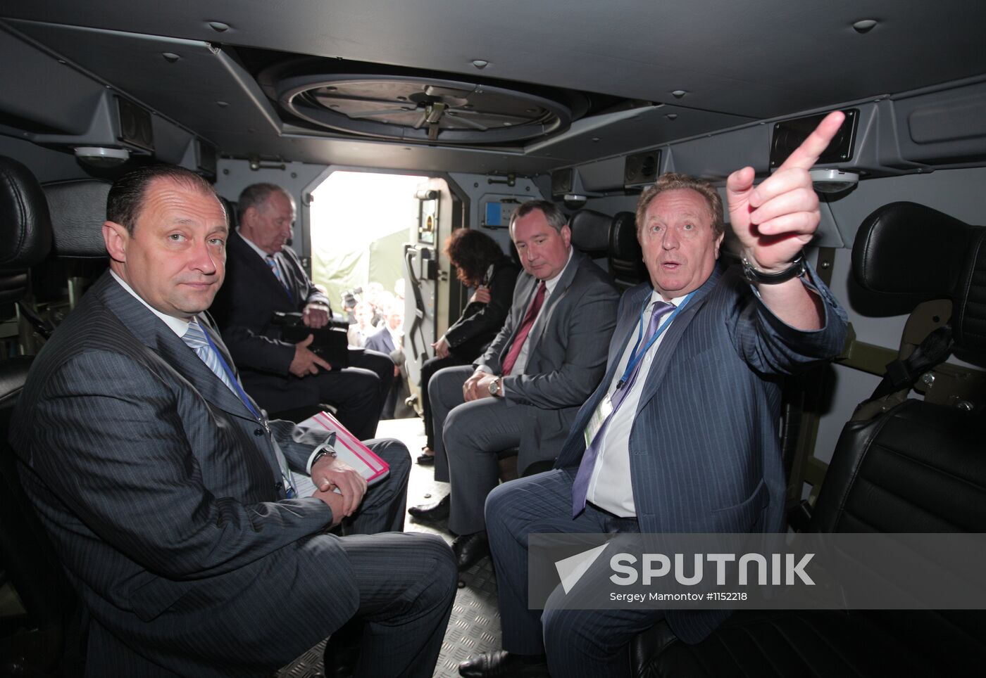 Dmitry Rogozin at arms exhibition "Eurosatory 2012" near Paris