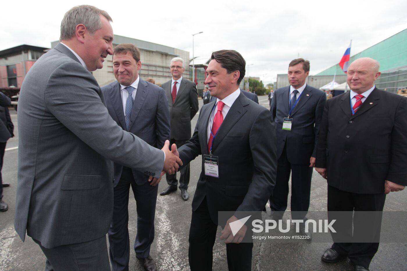 Dmitry Rogozin at arms exhibition "Eurosatory 2012" near Paris
