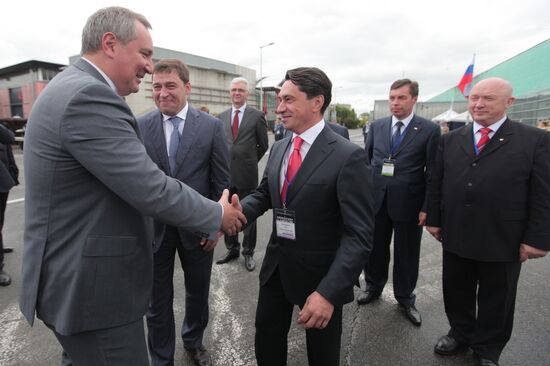 Dmitry Rogozin at arms exhibition "Eurosatory 2012" near Paris