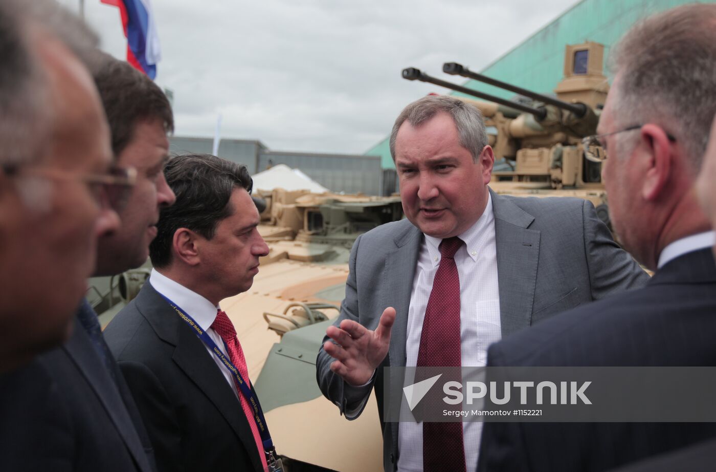 Dmitry Rogozin at arms exhibition "Eurosatory 2012" near Paris