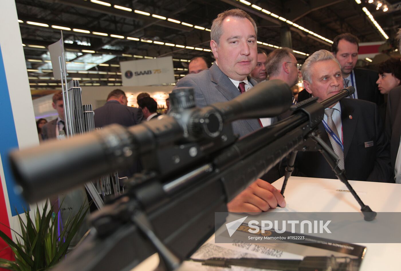 Dmitry Rogozin at arms exhibition "Eurosatory 2012" near Paris