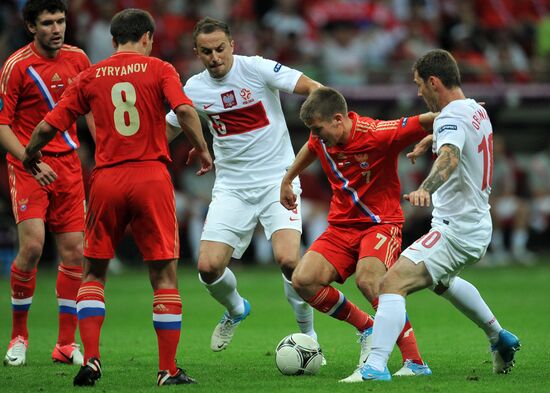Football Euro 2012. Poland vs. Russia