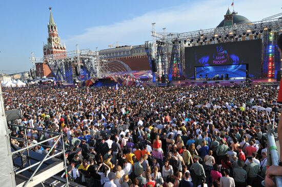 Russia Day celebration on Red Square