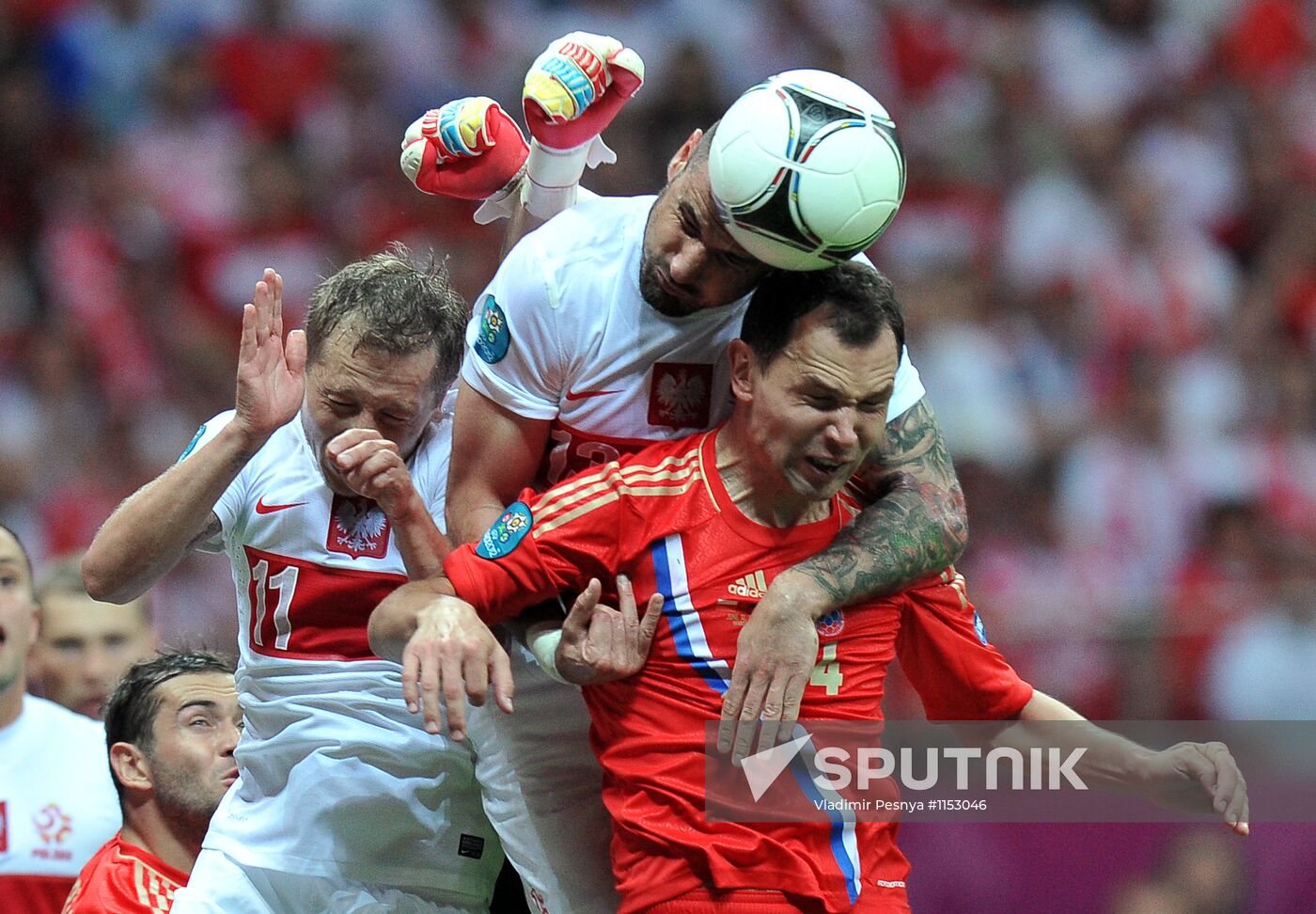 Football Euro 2012. Match Poland vs. Russia