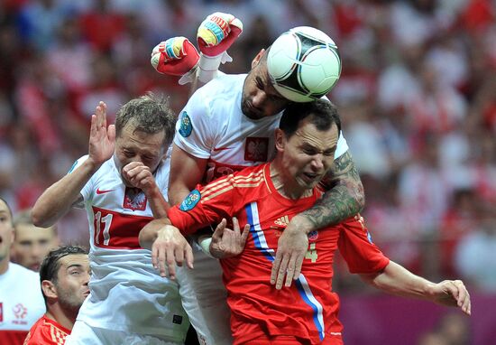 Football Euro 2012. Match Poland vs. Russia