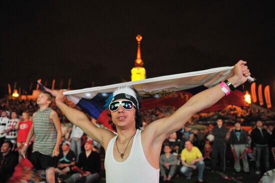 Live transmission of Euro 2012 match between Russia and Poland