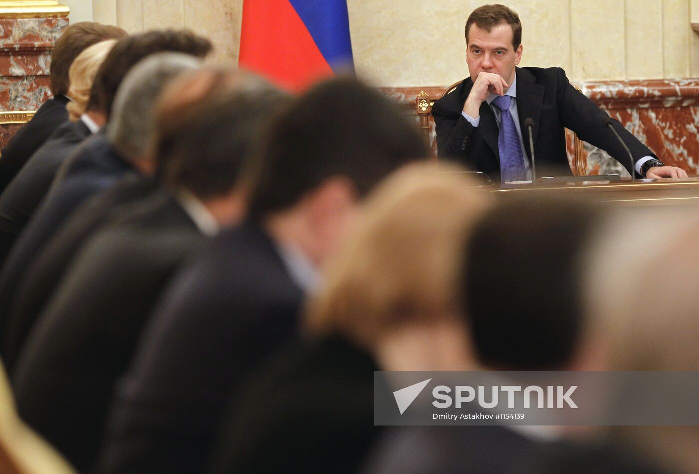 Russian Prime Minister Medvedev chairs Government meeting