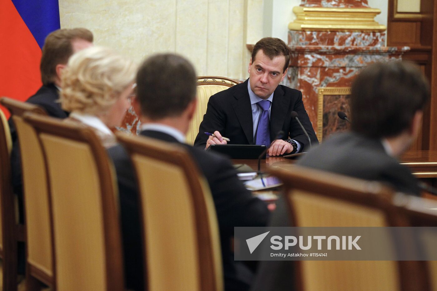 Russian Prime Minister Medvedev chairs Government meeting