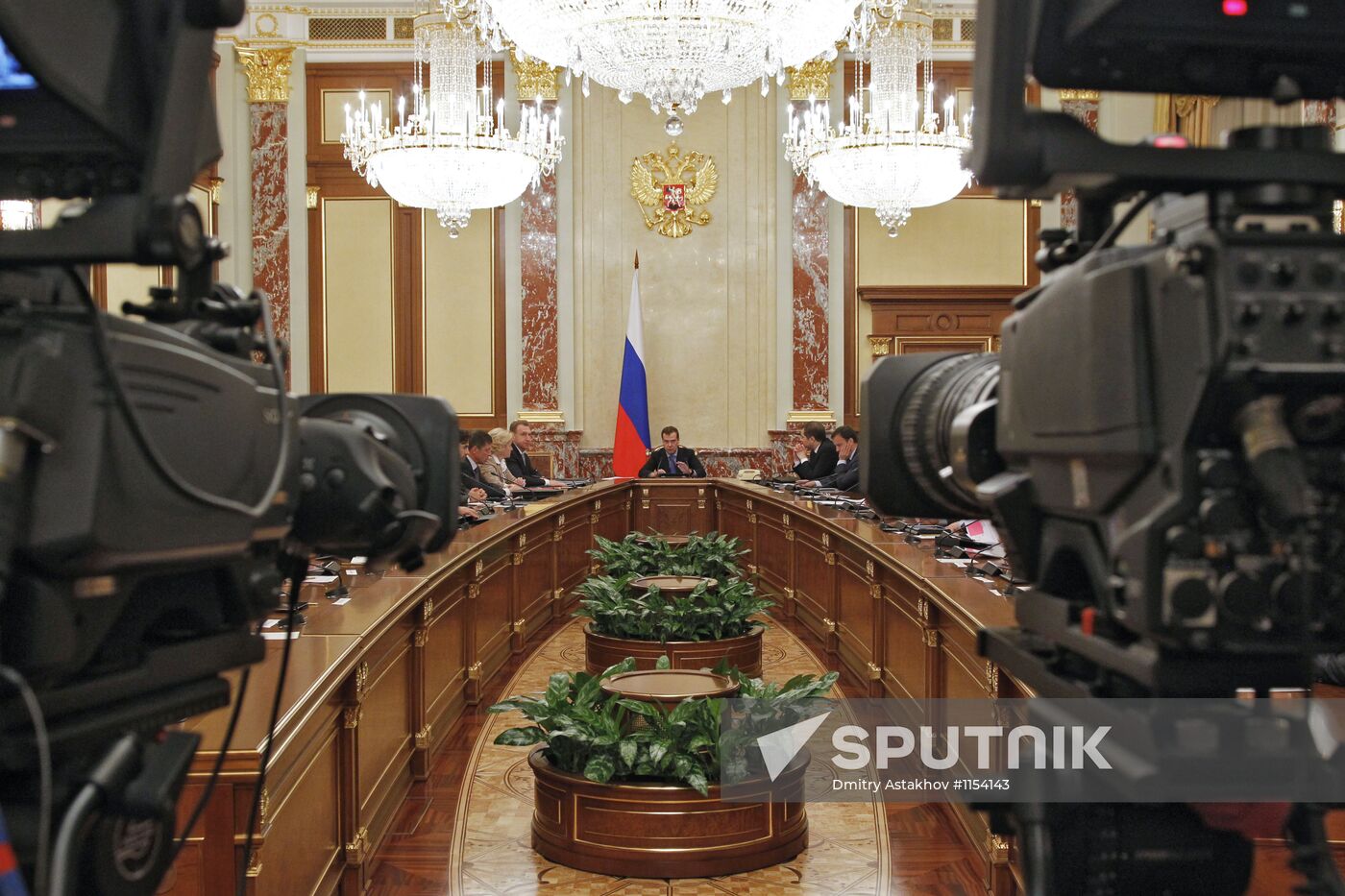 Russian Prime Minister Medvedev chairs Government meeting