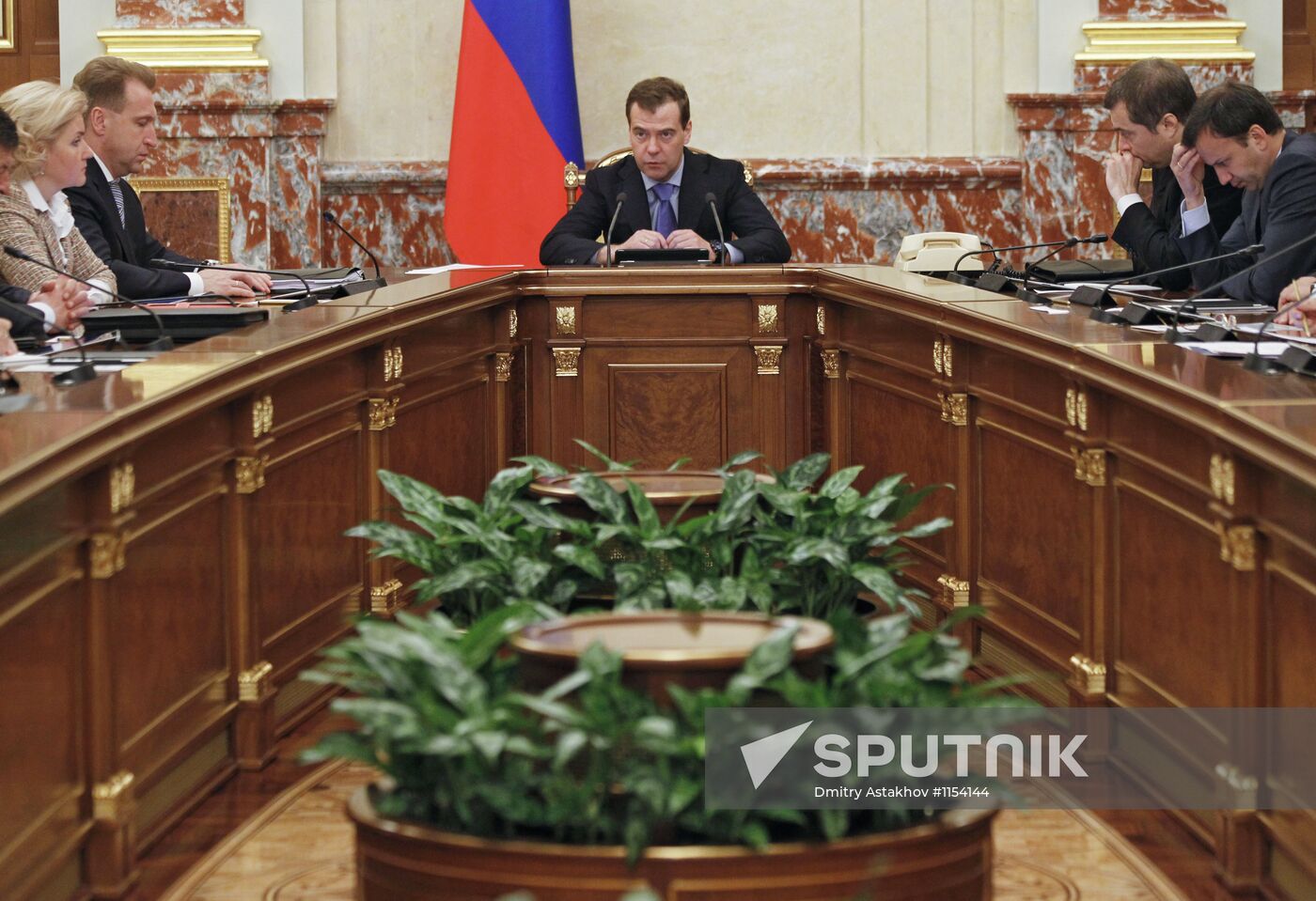Russian Prime Minister Medvedev chairs Government meeting