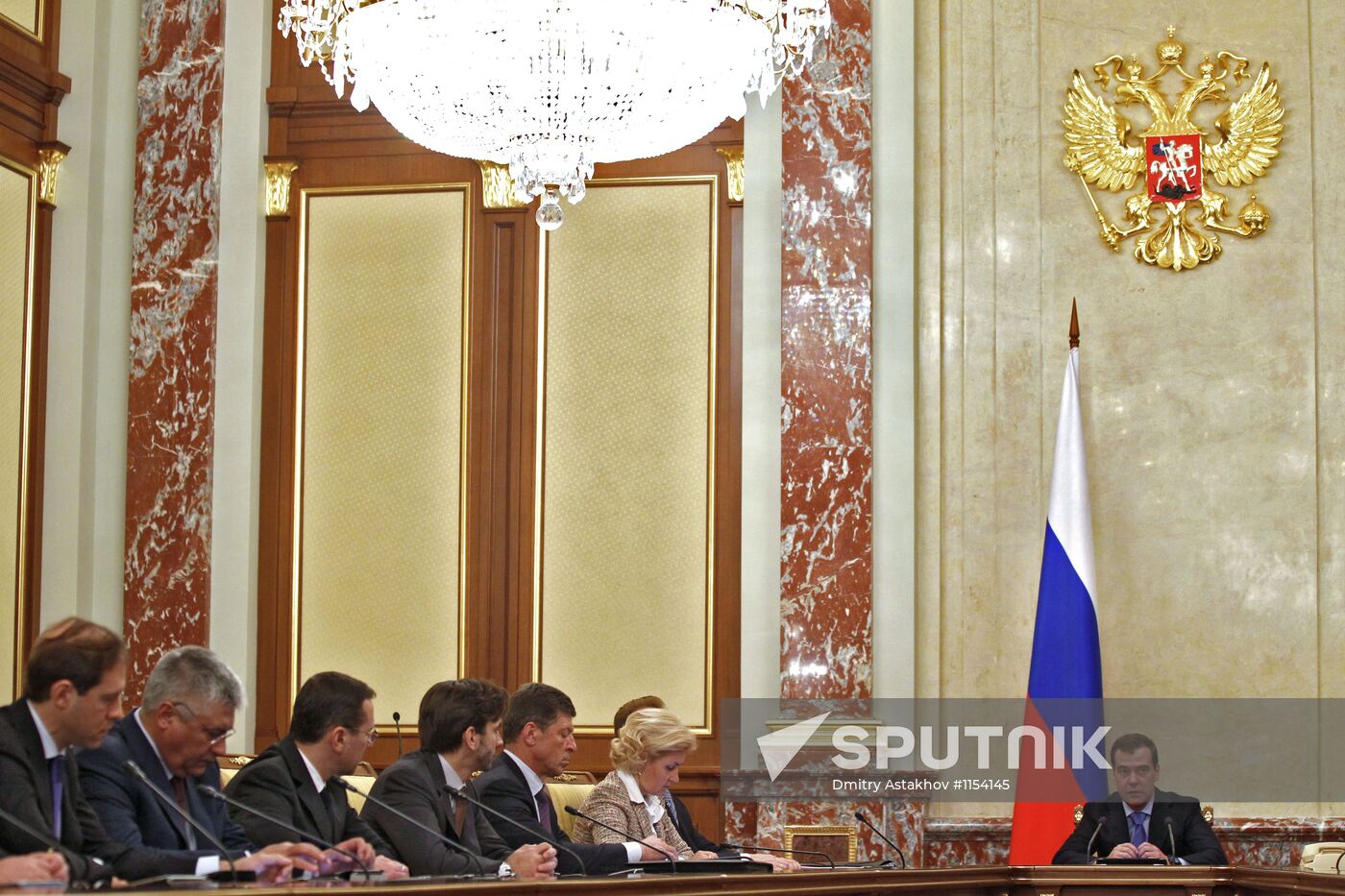 Russian Prime Minister Medvedev chairs Government meeting