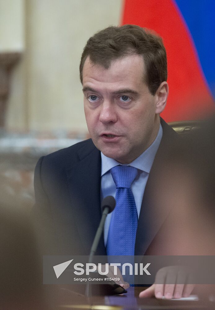 Russian Prime Minister Medvedev chairs Government meeting