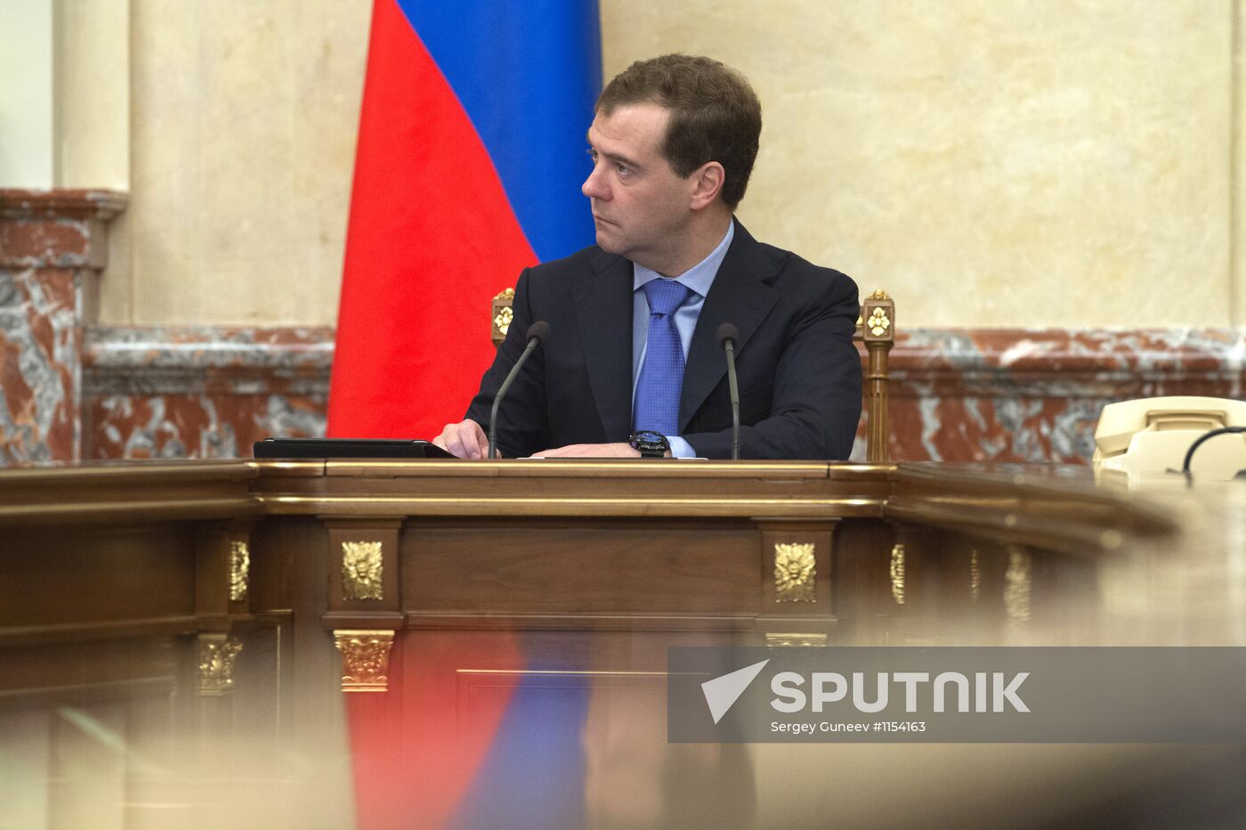 Russian Prime Minister Medvedev chairs Government meeting