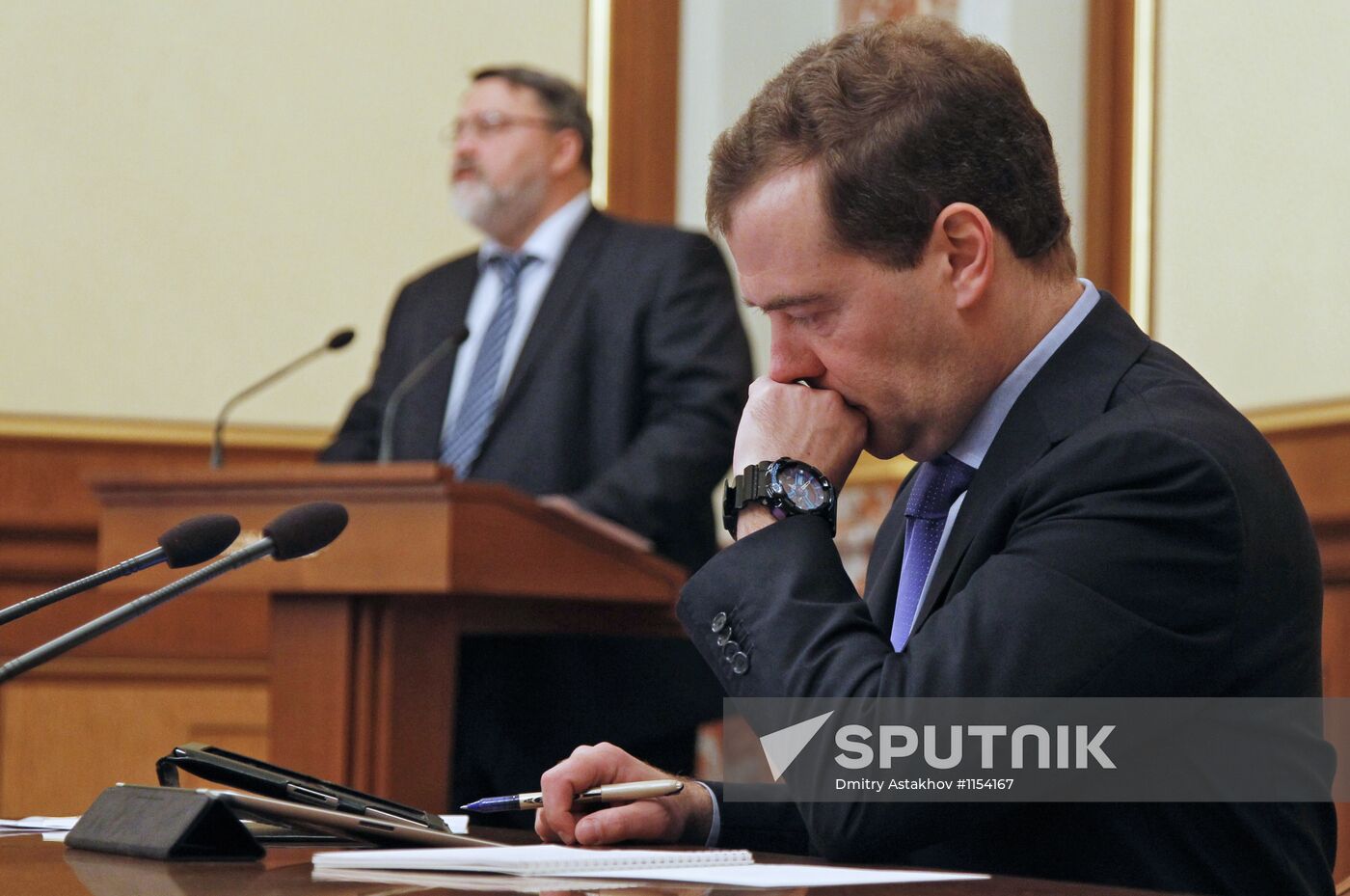 Russian Prime Minister Medvedev chairs Government meeting