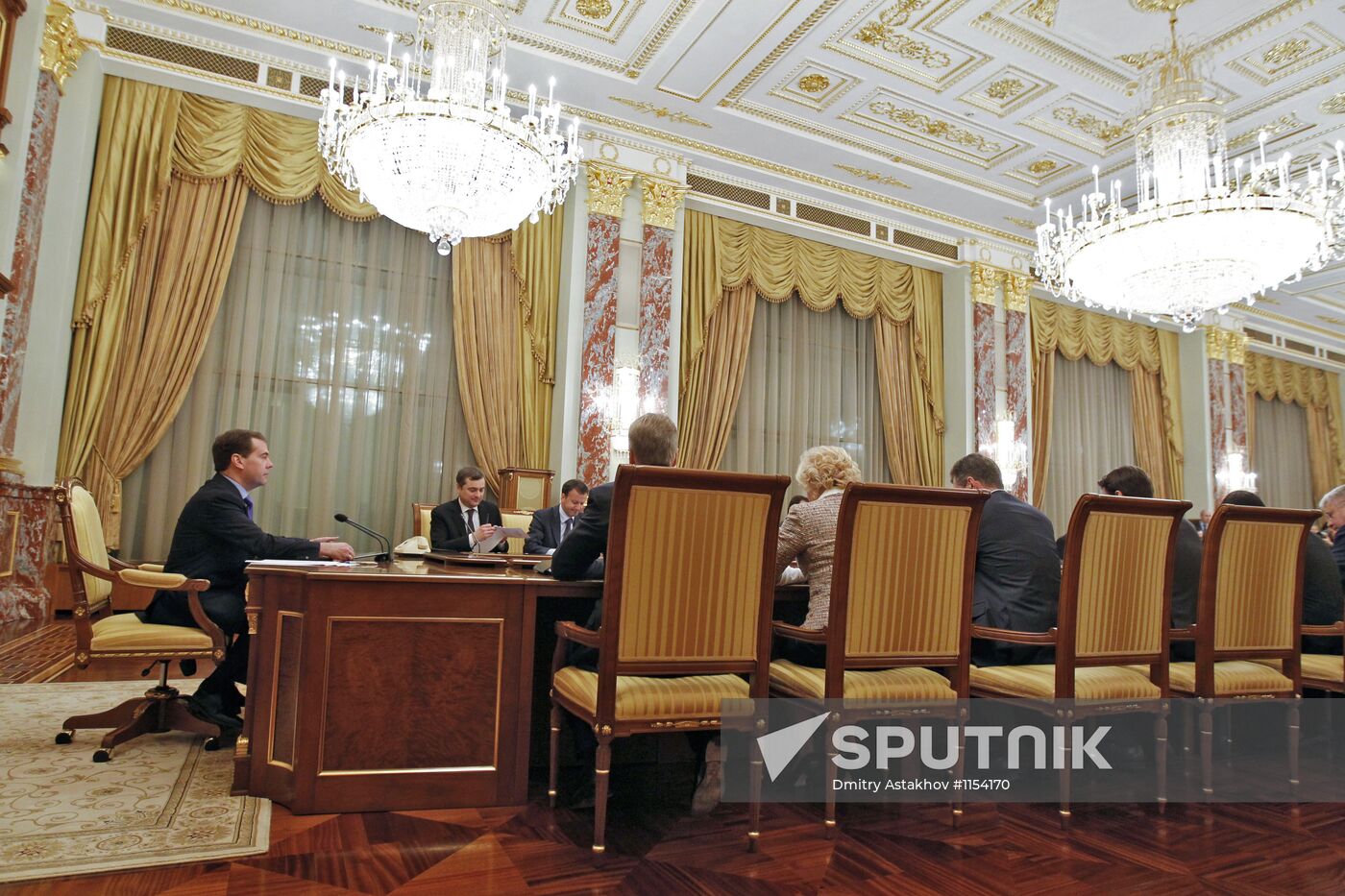 Russian Prime Minister Medvedev chairs Government meeting