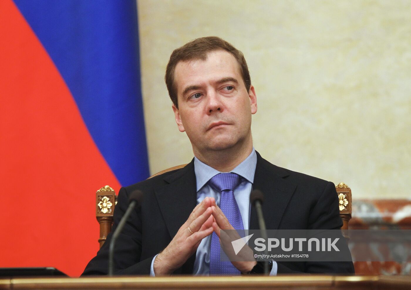 Russian Prime Minister Medvedev chairs Government meeting