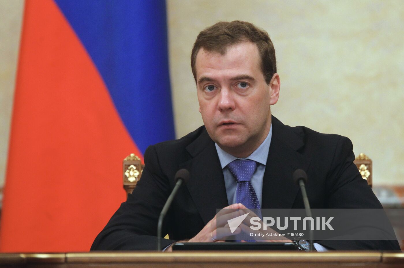 Russian Prime Minister Medvedev chairs Government meeting
