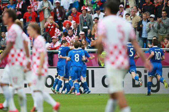 Football Euro 2012. Italy vs. Croatia