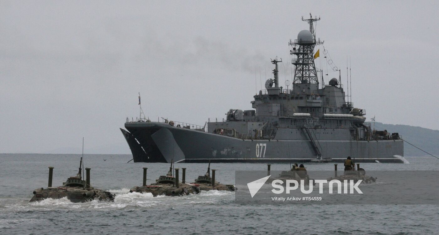 Pacific Fleet Marine Corps training exercises in Primorye
