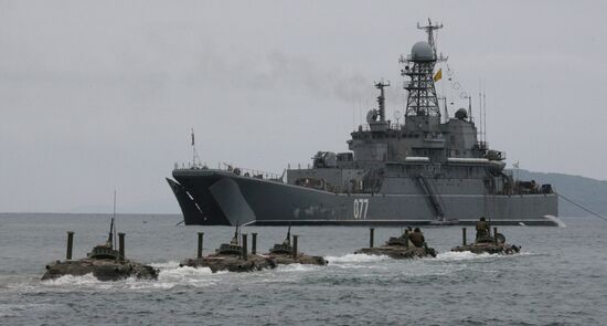 Pacific Fleet Marine Corps training exercises in Primorye