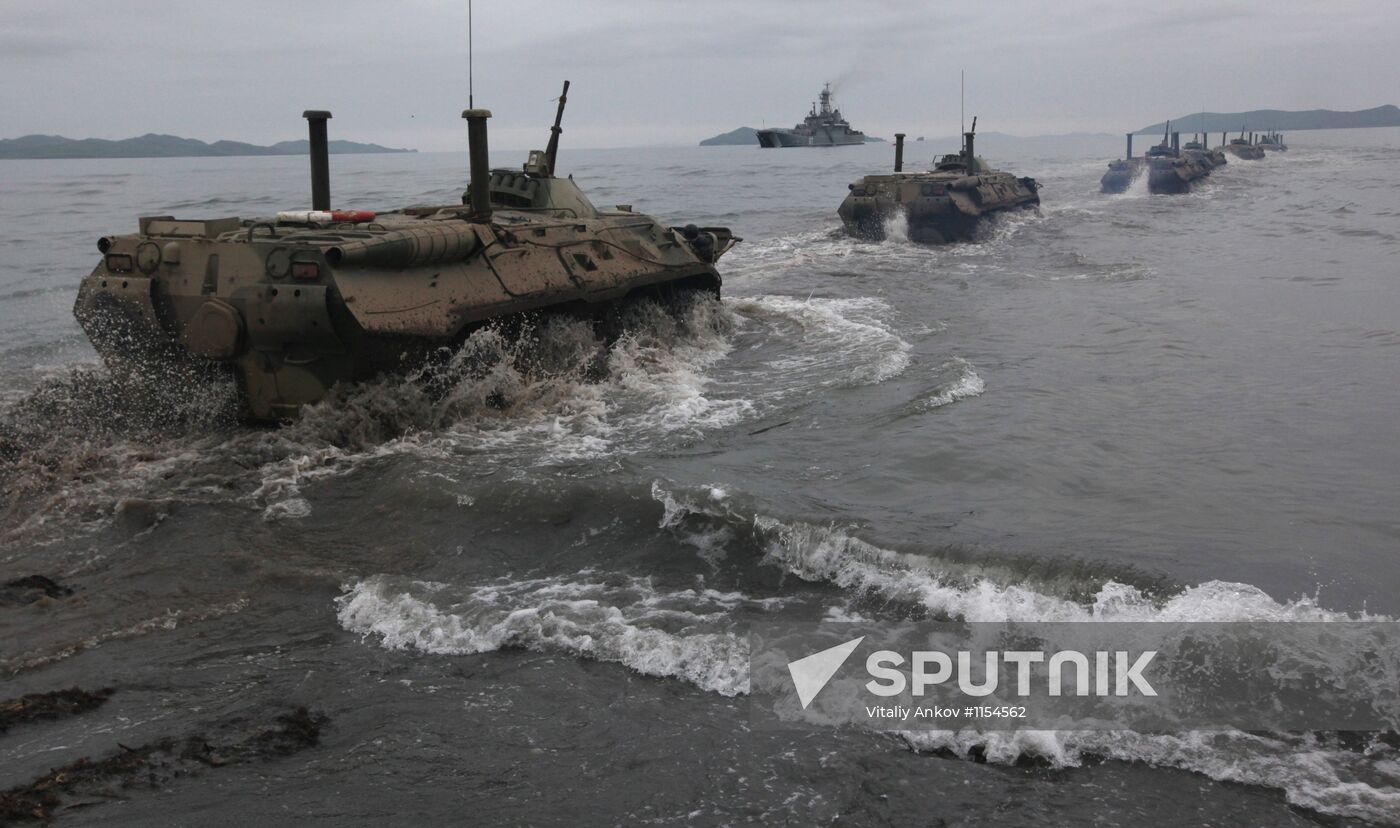 Pacific Fleet Marine Corps training exercises in Primorye