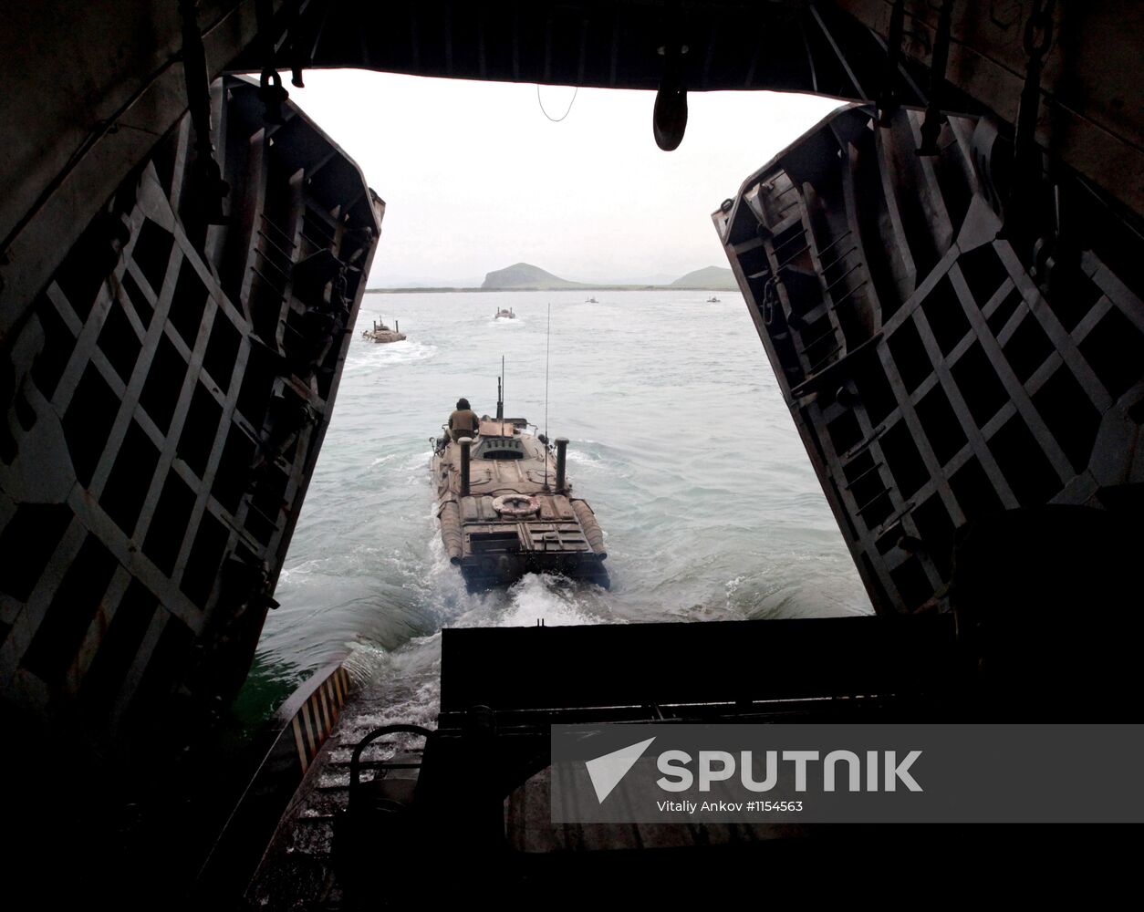 Pacific Fleet Marine Corps training exercises in Primorye