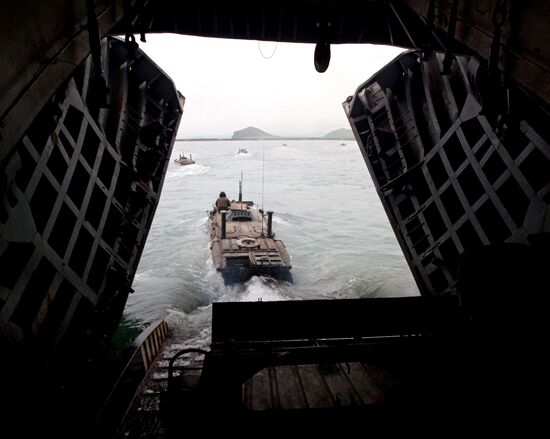 Pacific Fleet Marine Corps training exercises in Primorye