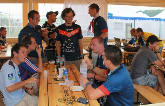 Football fans in Ukraine