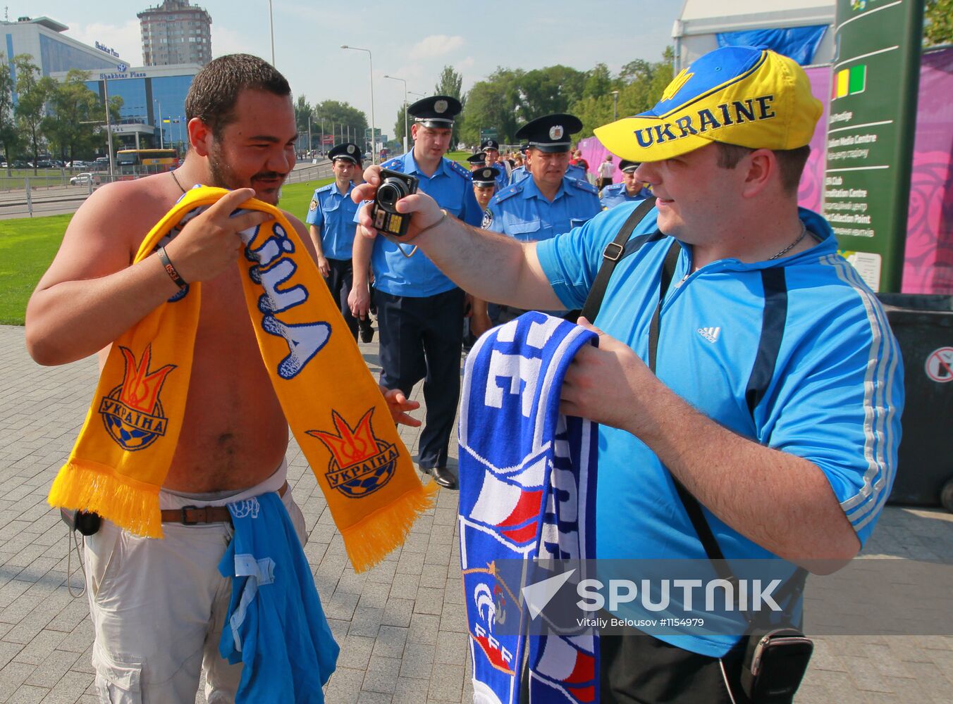 Football fans in Ukraine