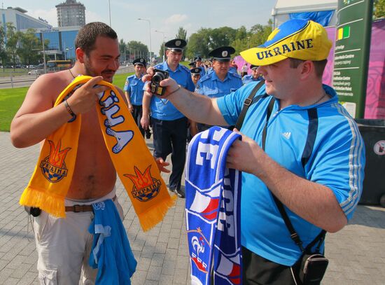 Football fans in Ukraine