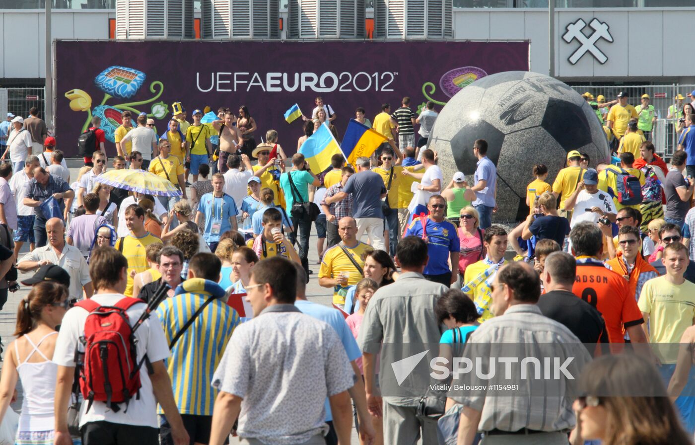 Football fans in Ukraine
