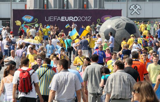 Football fans in Ukraine
