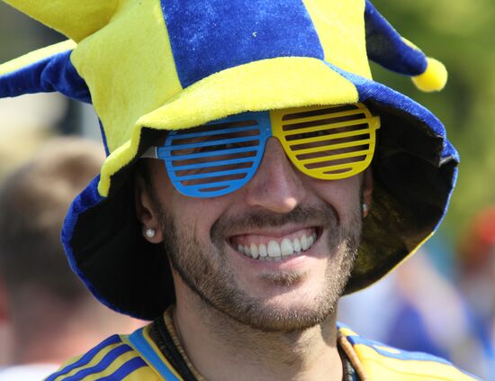 Football fans in Ukraine