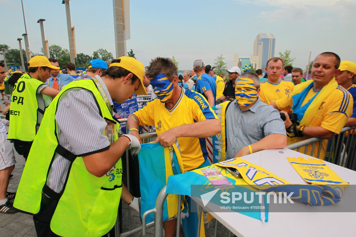 Football fans in Ukraine