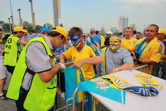 Football fans in Ukraine