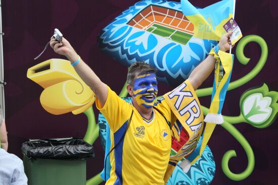 Football fans in Ukraine
