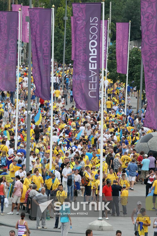 Football fans in Ukraine