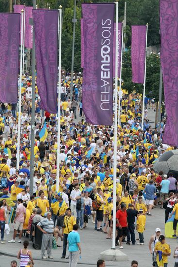 Football fans in Ukraine