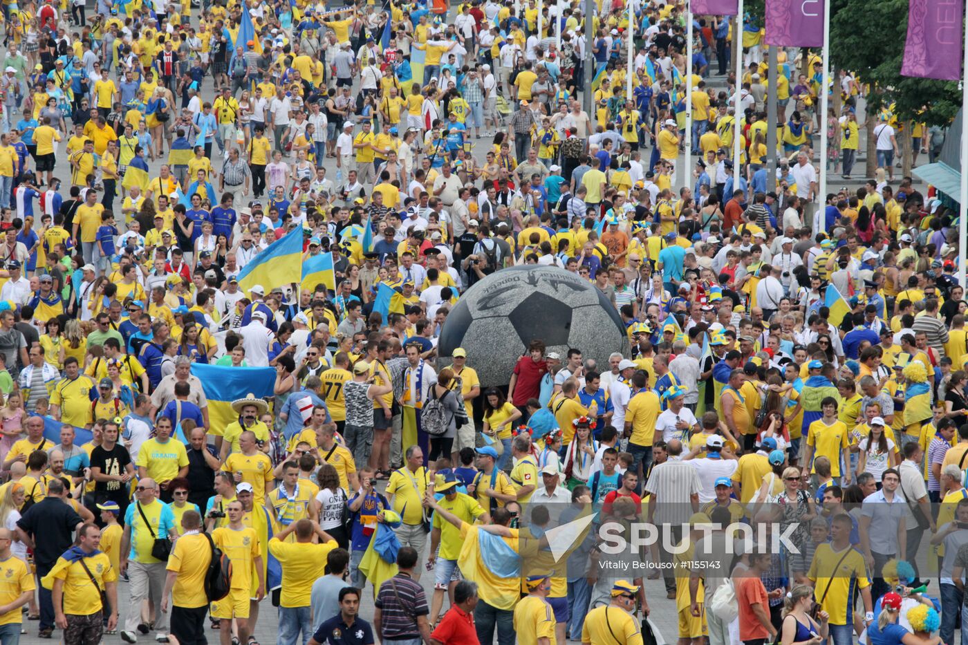Football fans in Ukraine