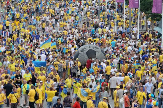 Football fans in Ukraine